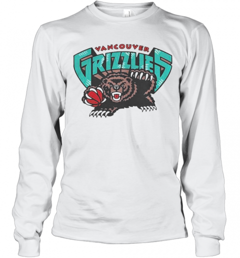 Vancouver Grizzlies Bear T-Shirt Long Sleeved T-shirt