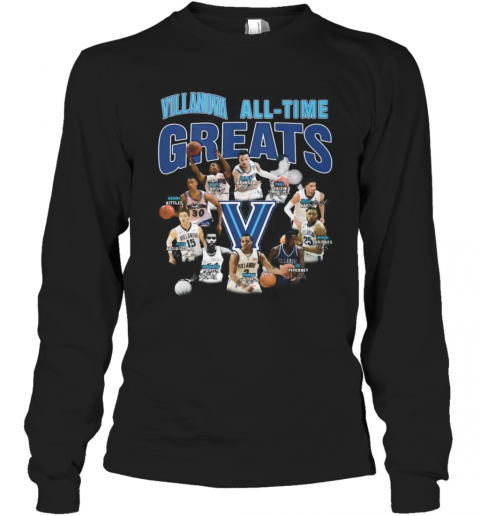 Villanova Wildcats All Time Great Signatures T-Shirt Long Sleeved T-shirt