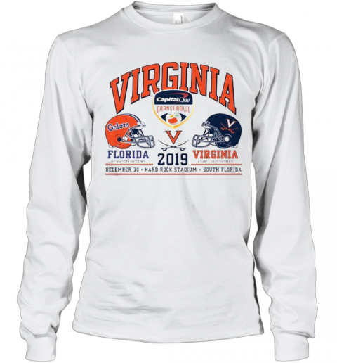 Virginia Florida Gator Vs Virginia Cavaliers 2019 Captain One Orange Bowl T-Shirt Long Sleeved T-shirt 