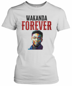 Wakanda Forever Black Panther Rip Chadwick Art Color T-Shirt Classic Women's T-shirt
