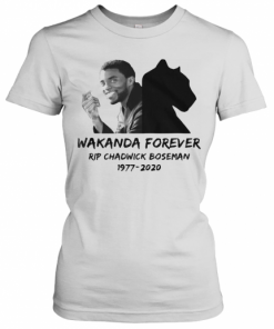 Wakanda Forever Rip Chadwick Black Panther Actor 1977 2020 T-Shirt Classic Women's T-shirt