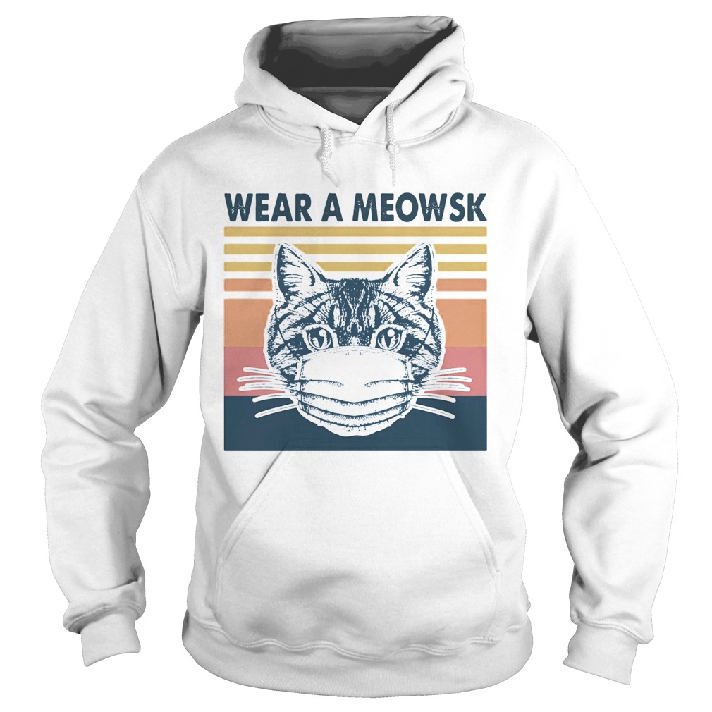 Wear A Meowsk Vintage Retro Hoodie