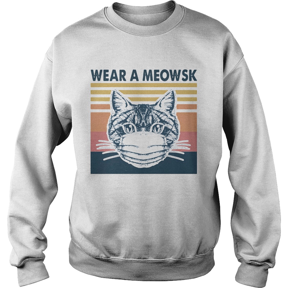 Wear A Meowsk Vintage Retro Sweatshirt