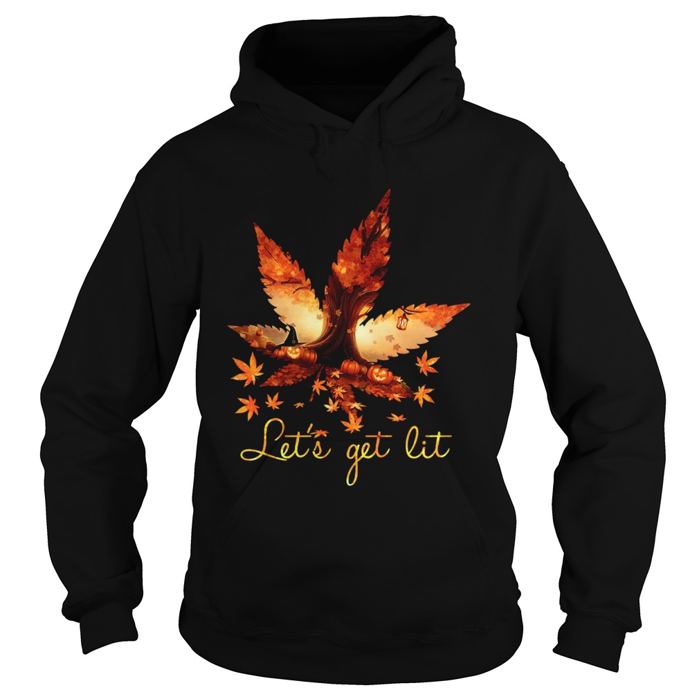Weed Lets Get Lit Halloween Hoodie