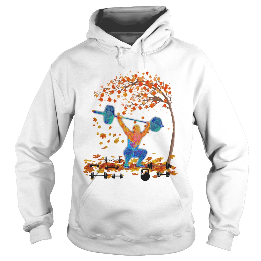 Weightlifting maple leaves tree Hoodie