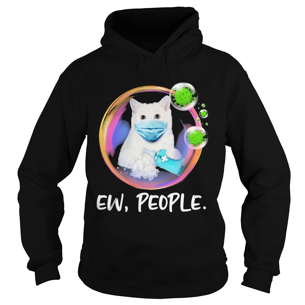 White Cat Safety Bubble Face Mask Ew People Hoodie