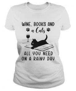 Wine Books And A Cats All You Need On A Rainy Day  Classic Ladies