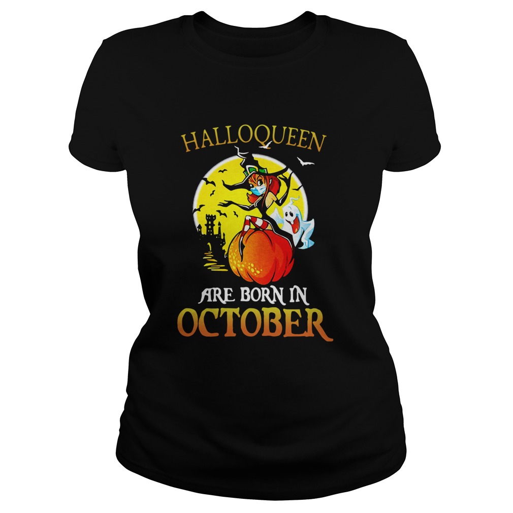 Witch Mask Are Born In October Halloween Classic Ladies