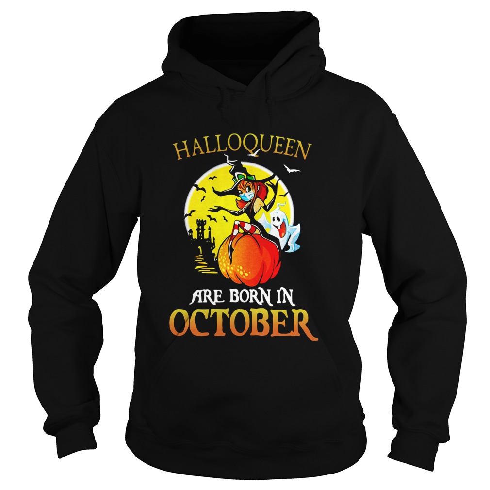 Witch Mask Are Born In October Halloween Hoodie