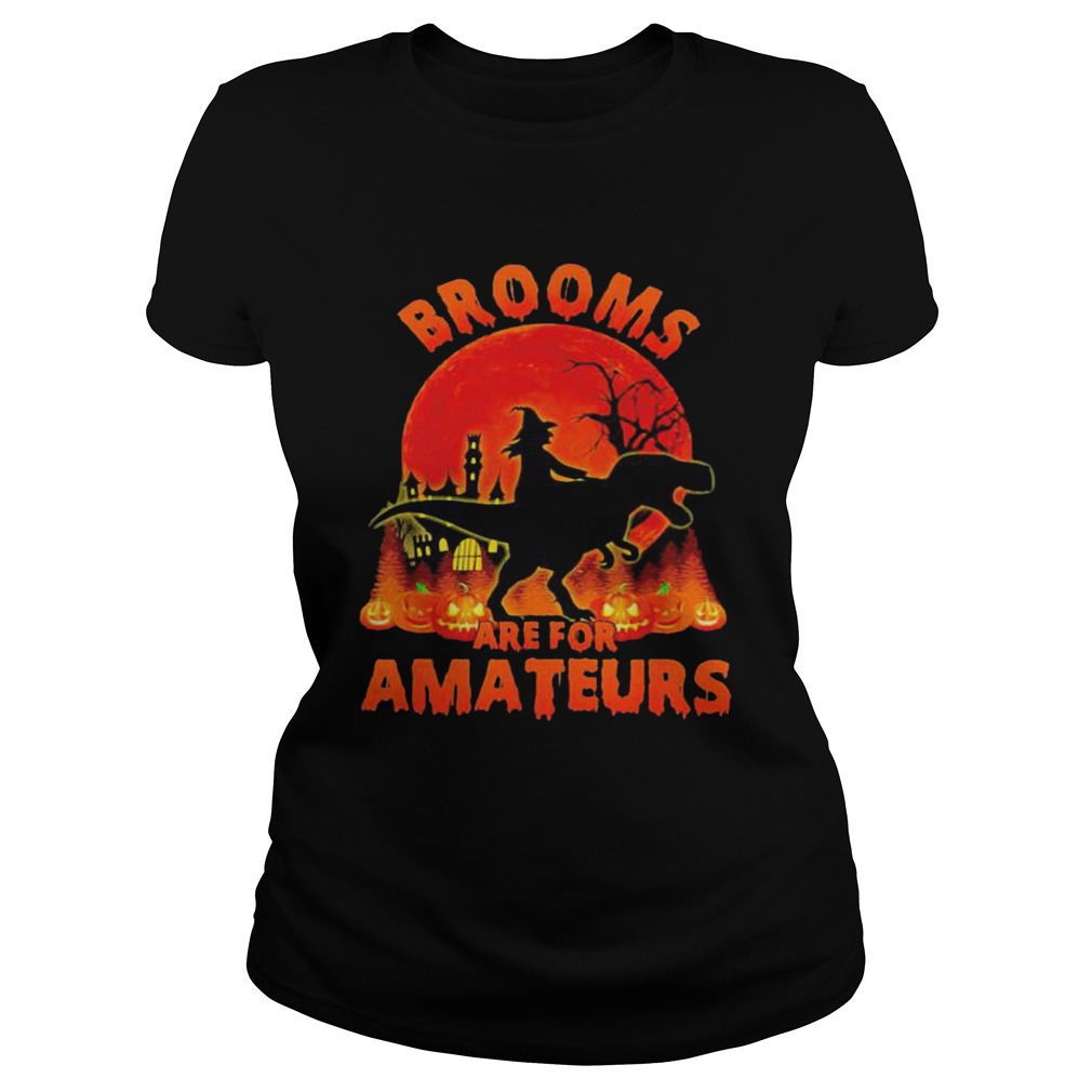 Witch Riding Dinosaurs Brooms Are For Amateurs Halloween Classic Ladies