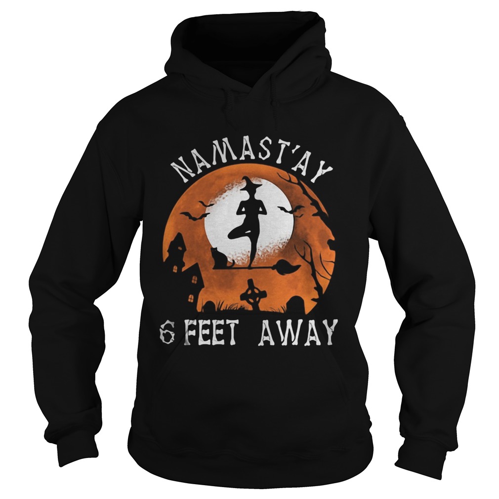 Witch namastay 6 feet away sunset Hoodie