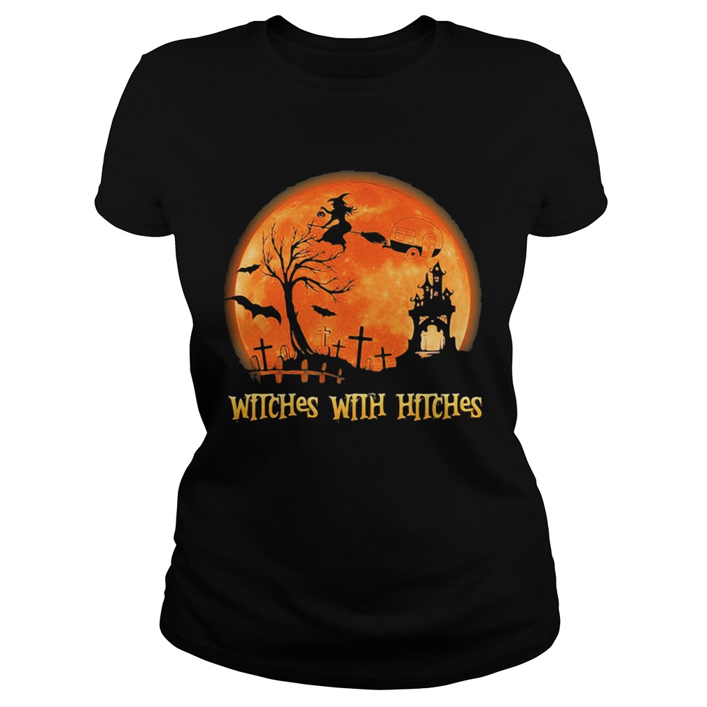 Witches With Hitches Sunset Halloween Classic Ladies