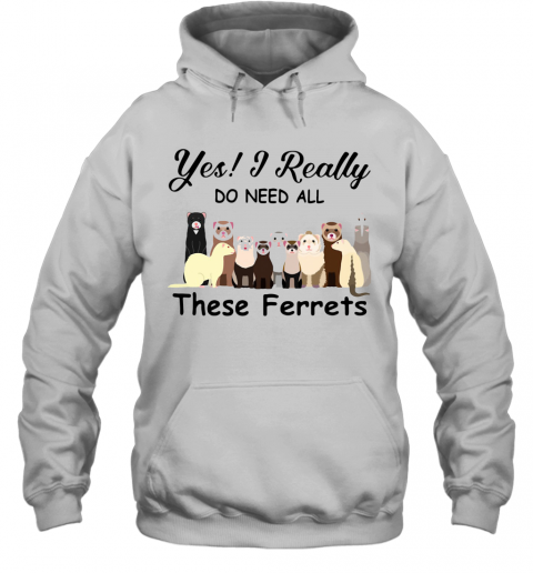 Yes I Really Do Need All These Ferrets T-Shirt Unisex Hoodie
