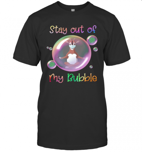 Yoga Goat Mask Stay Out Of My Bubble Covid 19 T-Shirt