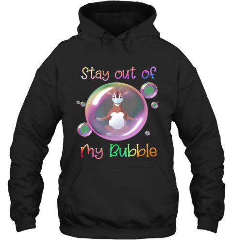 Yoga Goat Mask Stay Out Of My Bubble Covid 19 T-Shirt Unisex Hoodie