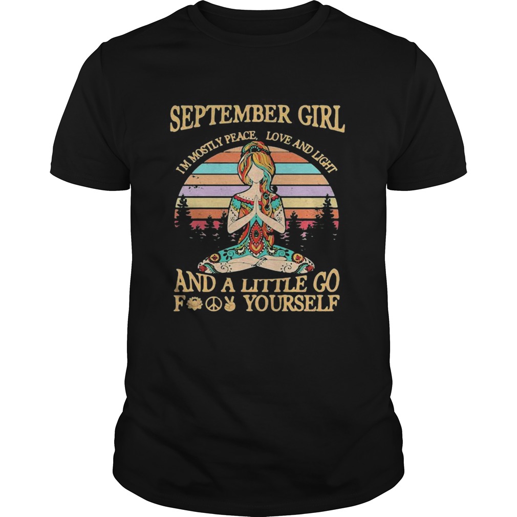 Yoga girl september girl im mostly peace love and light and a little go fuck yourself vintage retr