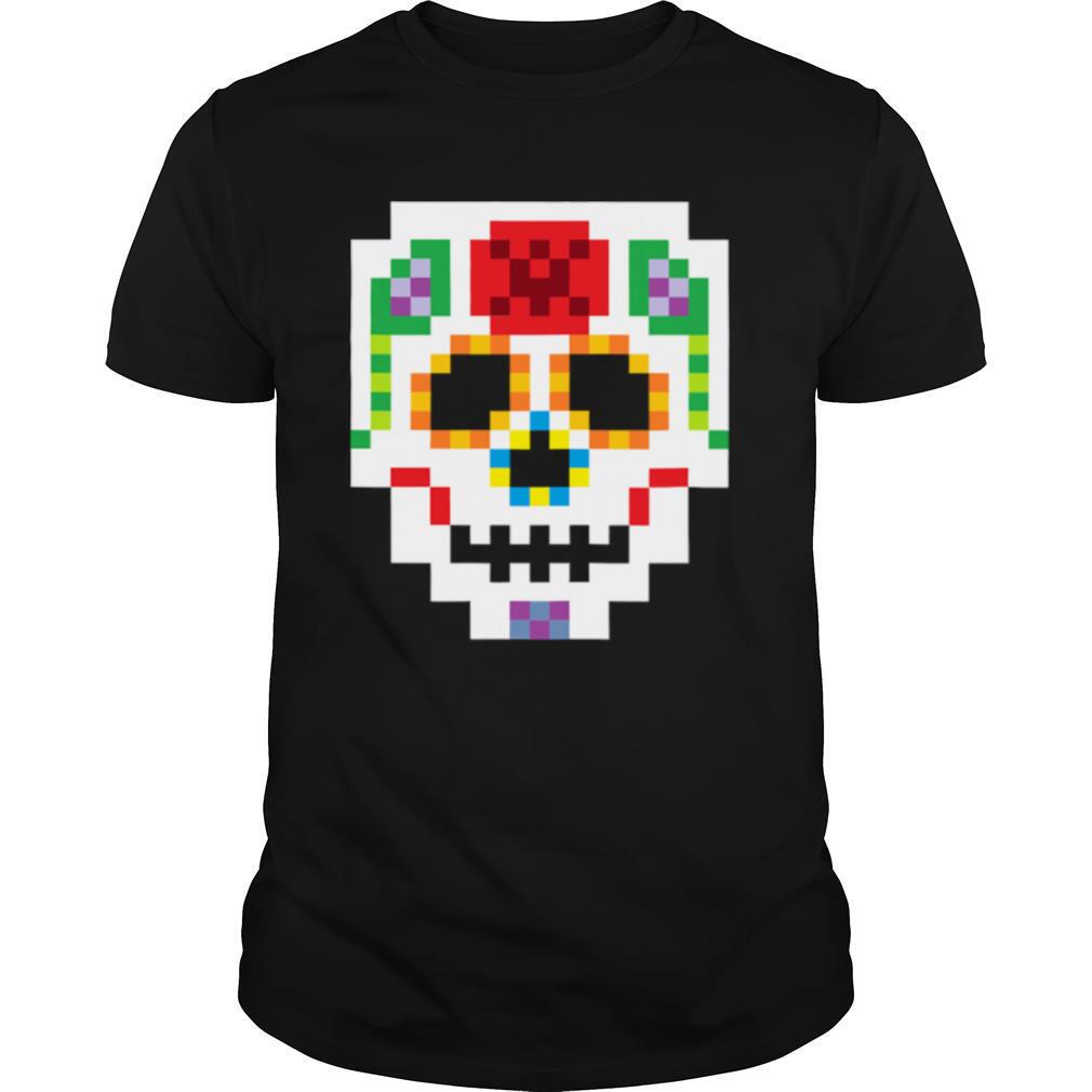 8Bit Lego Sugar Skull Day Of The Dead shirt
