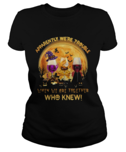 Apparently Were Trouble When We Are Together Who Knew Halloween  Classic Ladies