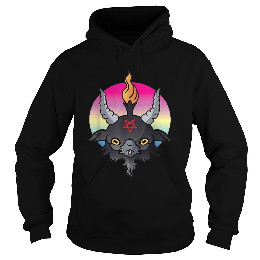Baphomet Sacred Geometry Pentagram LGBT Pride Rainbow Hoodie