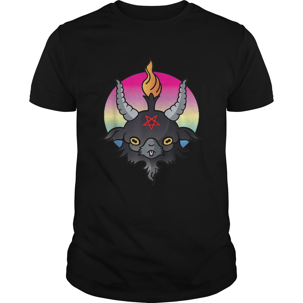 Baphomet Sacred Geometry Pentagram LGBT Pride Rainbow shirt