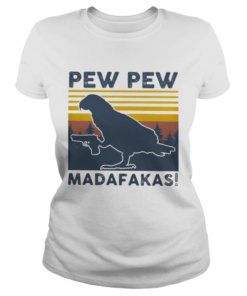 Bird pew pew madafakas vintage retro  Classic Ladies