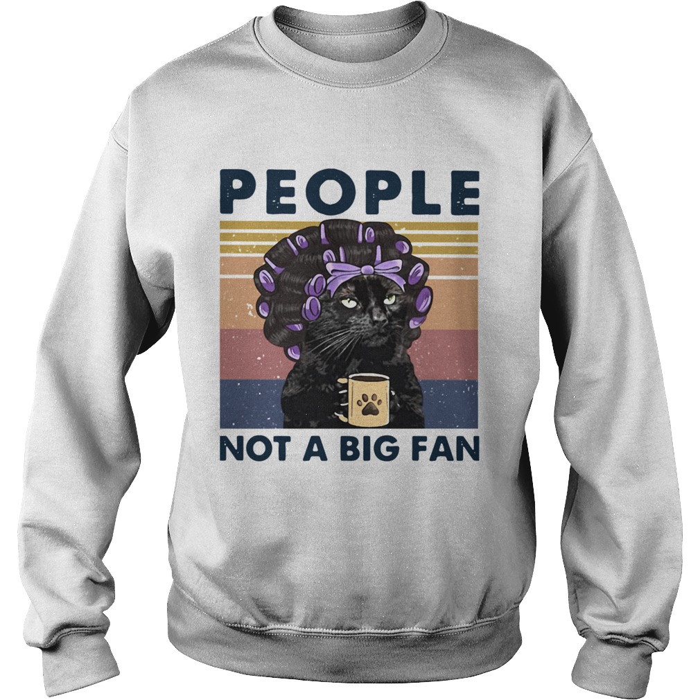 Black Cat People Not A Big Fan Vintage Sweatshirt