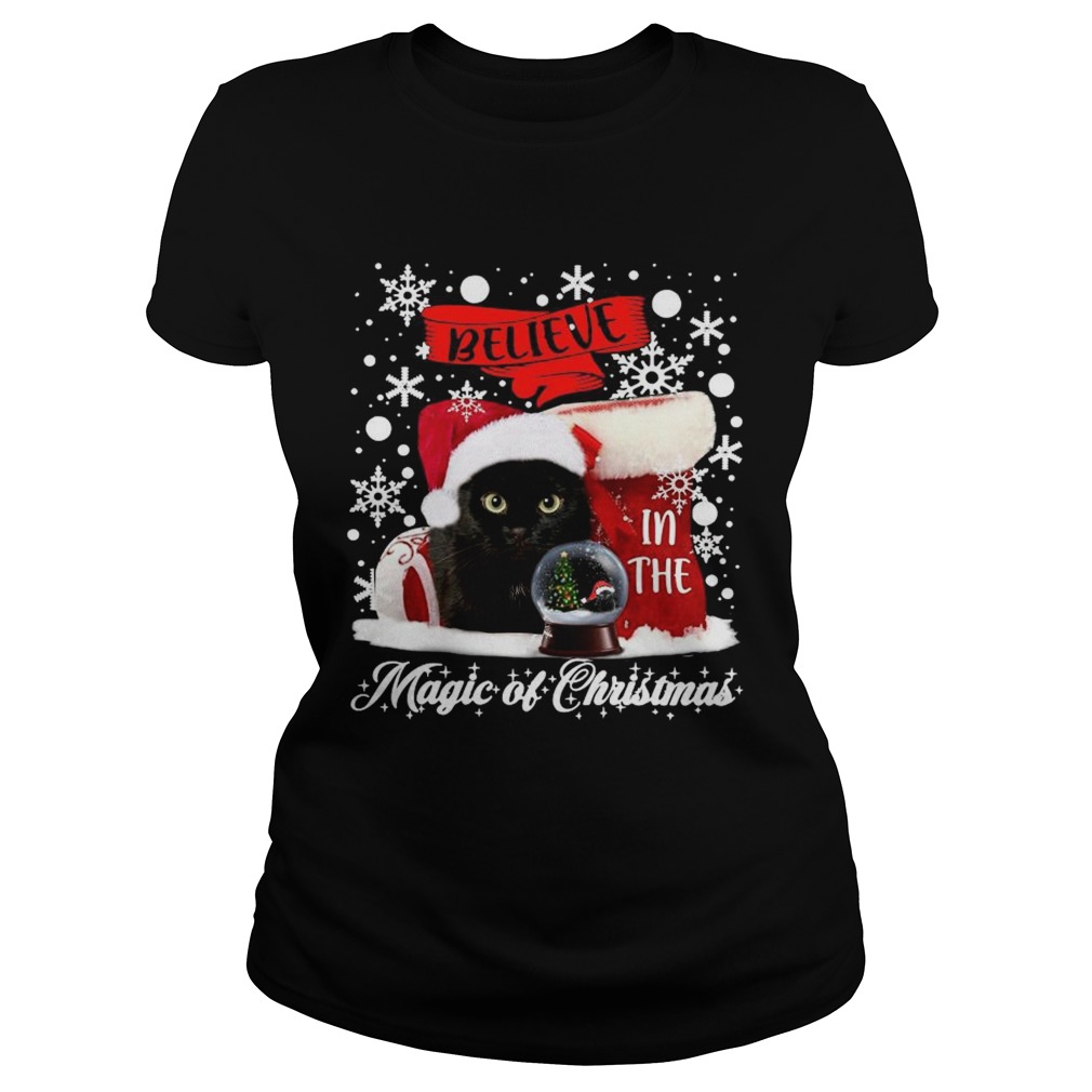 Cat Believe In The Magic Of Christmas Classic Ladies