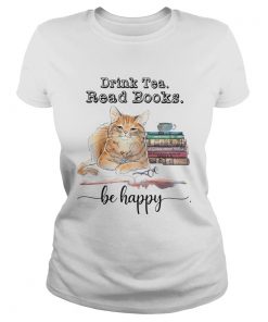 Cat Drink Tea Read Books Be Happy  Classic Ladies