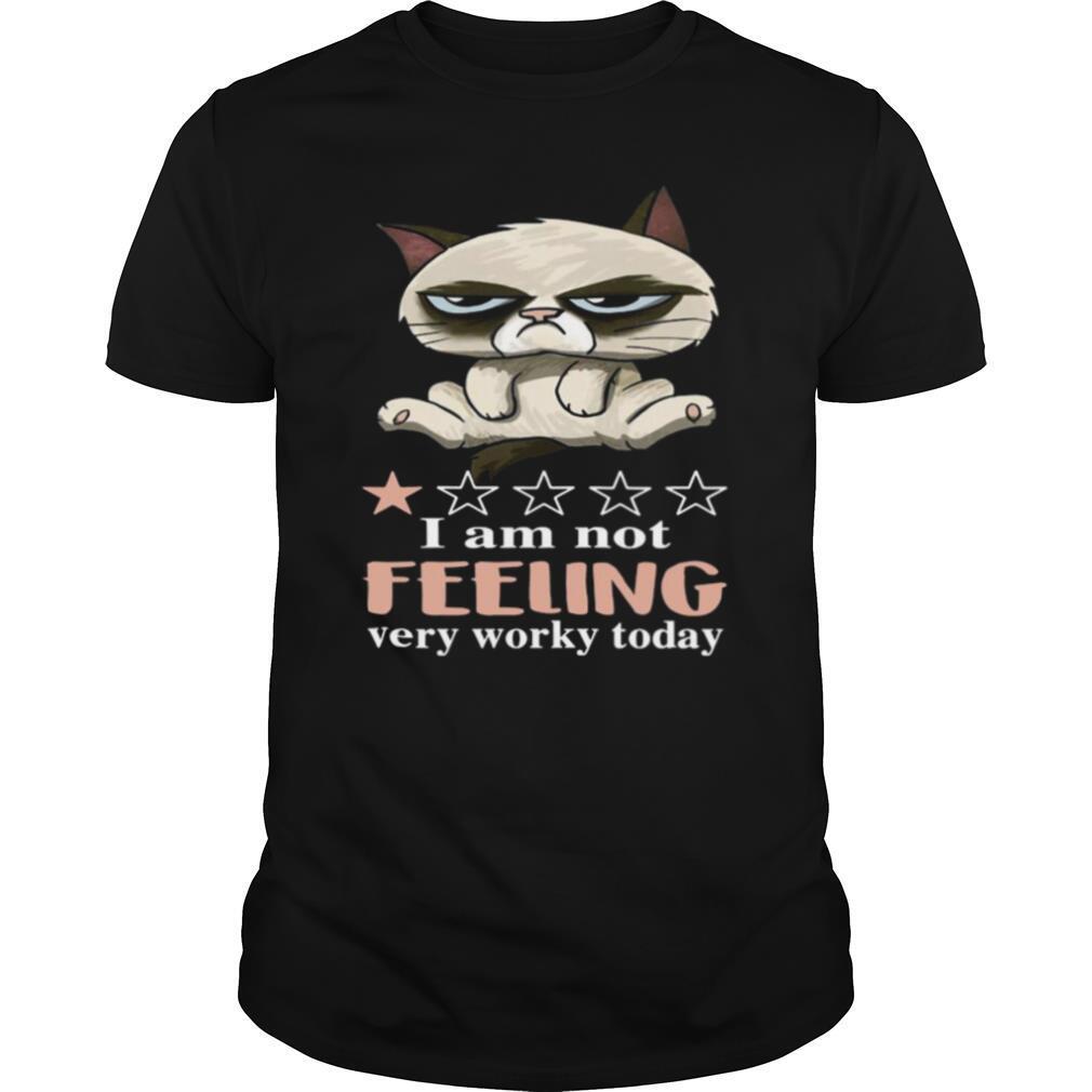 Cat Grumpy I Am Not Feeling Very Worky Today shirt