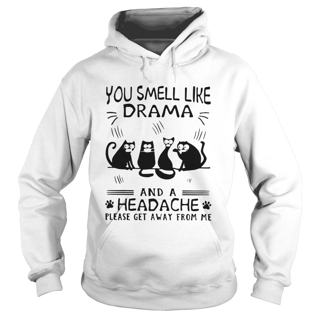 Cats You Smell Like Drama And A Headache Please Get Away From Me Hoodie