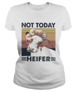 Cow Curlers Not today heifer vintage retro  Classic Ladies