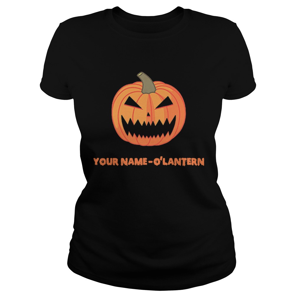 Custom Personalised O Lantern Pumpkin Halloween Classic Ladies