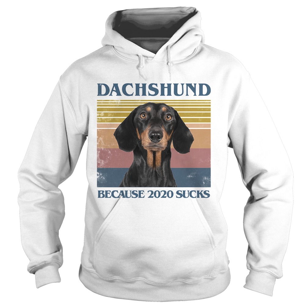 Dachshund because 2020 sucks vintage retro Hoodie
