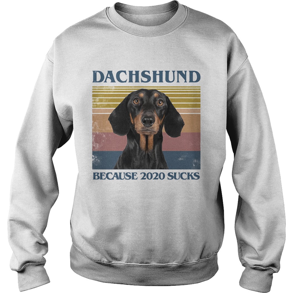 Dachshund because 2020 sucks vintage retro Sweatshirt