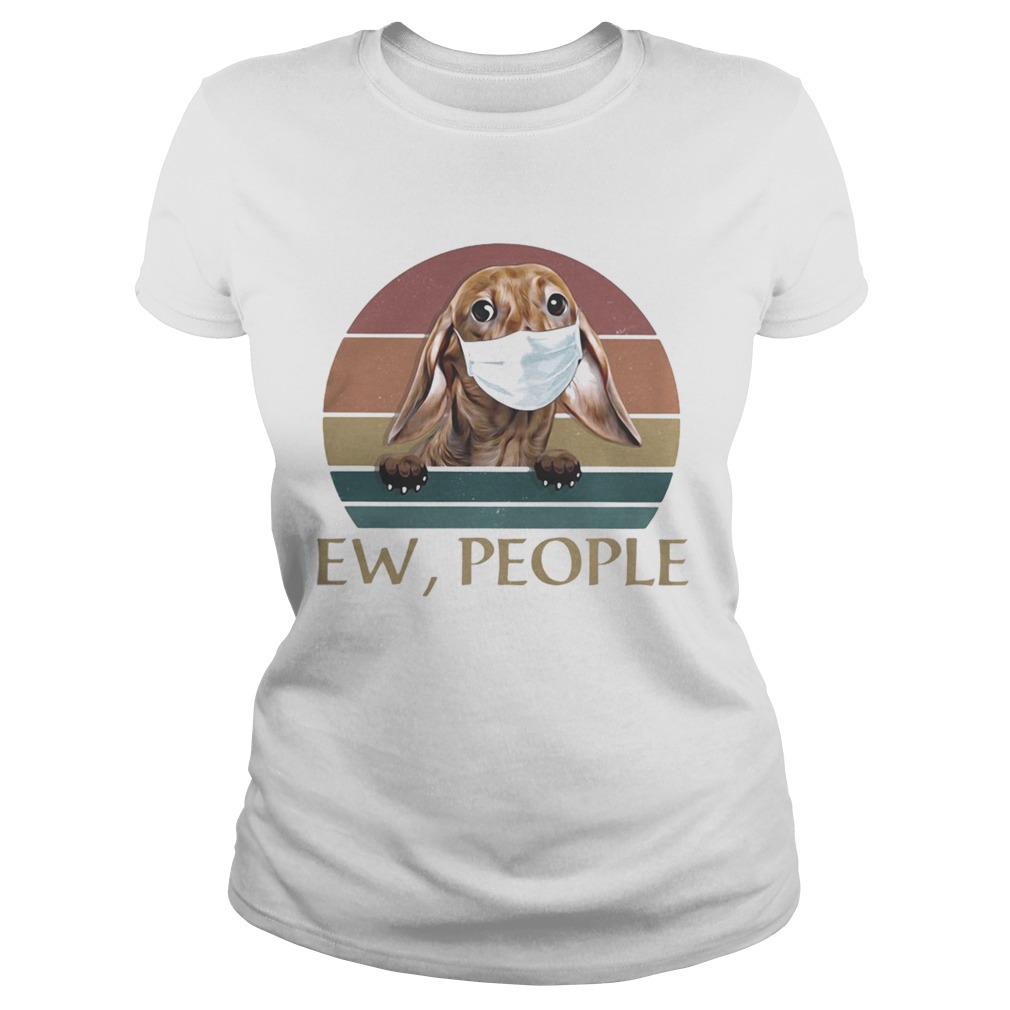 Dachshund face mask Ew People Vintage Retro Classic Ladies