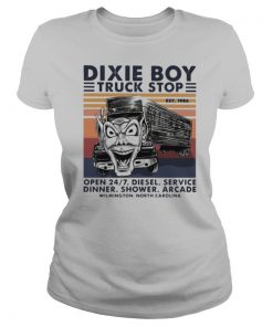 Dixie Boy Truck Stop Open 247 Diesel Service dinner Shower Arcade Vintage Retro shirt