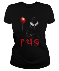 Dog Pug Clown Halloween  Classic Ladies