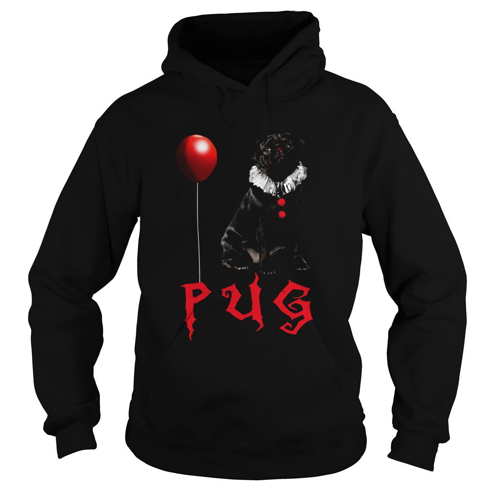 Dog Pug Clown Halloween Hoodie