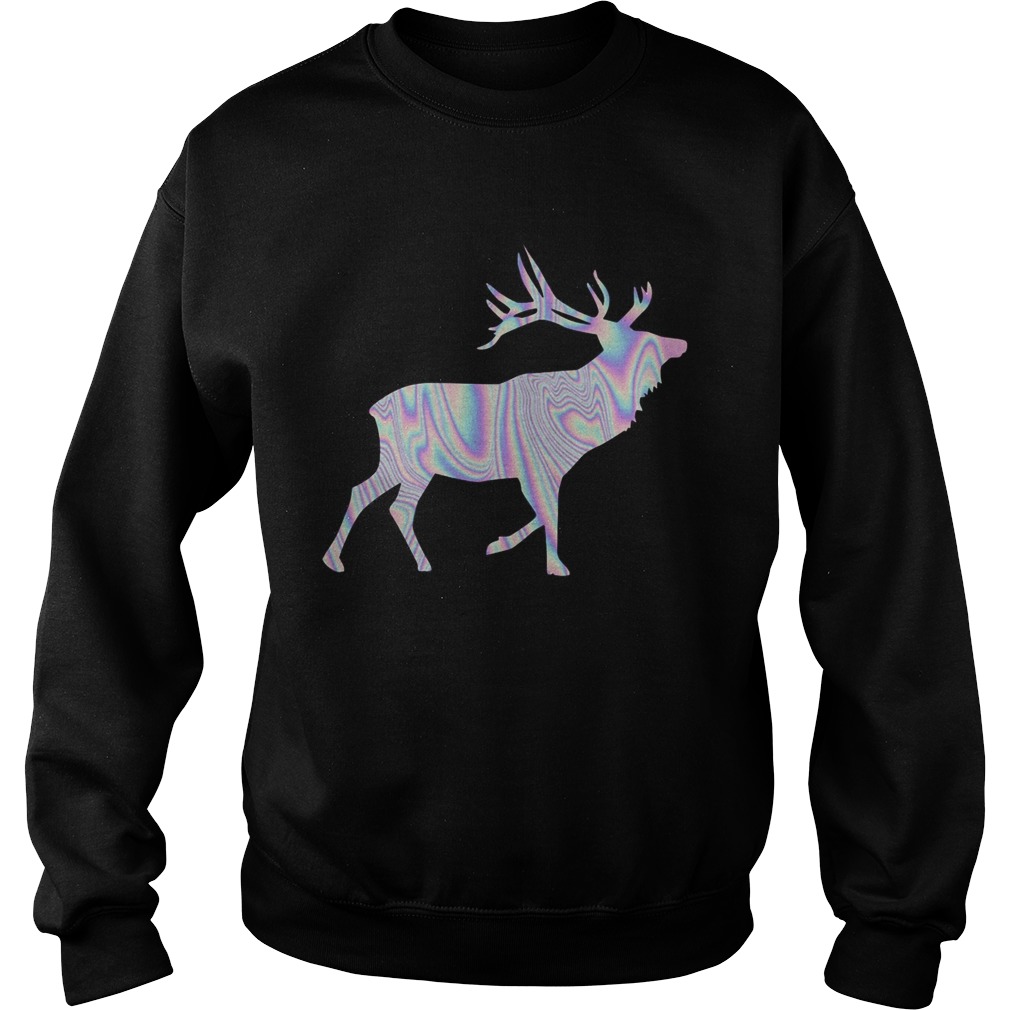 Elkaholic American Bull Elk Hunting Hunters Hologram Sweatshirt