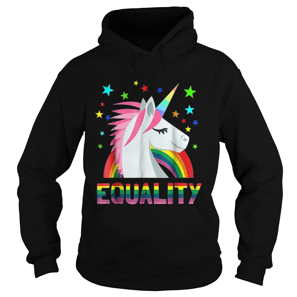 Equality Rainbow Flag Unicorn LGBT Gay Pride Hoodie