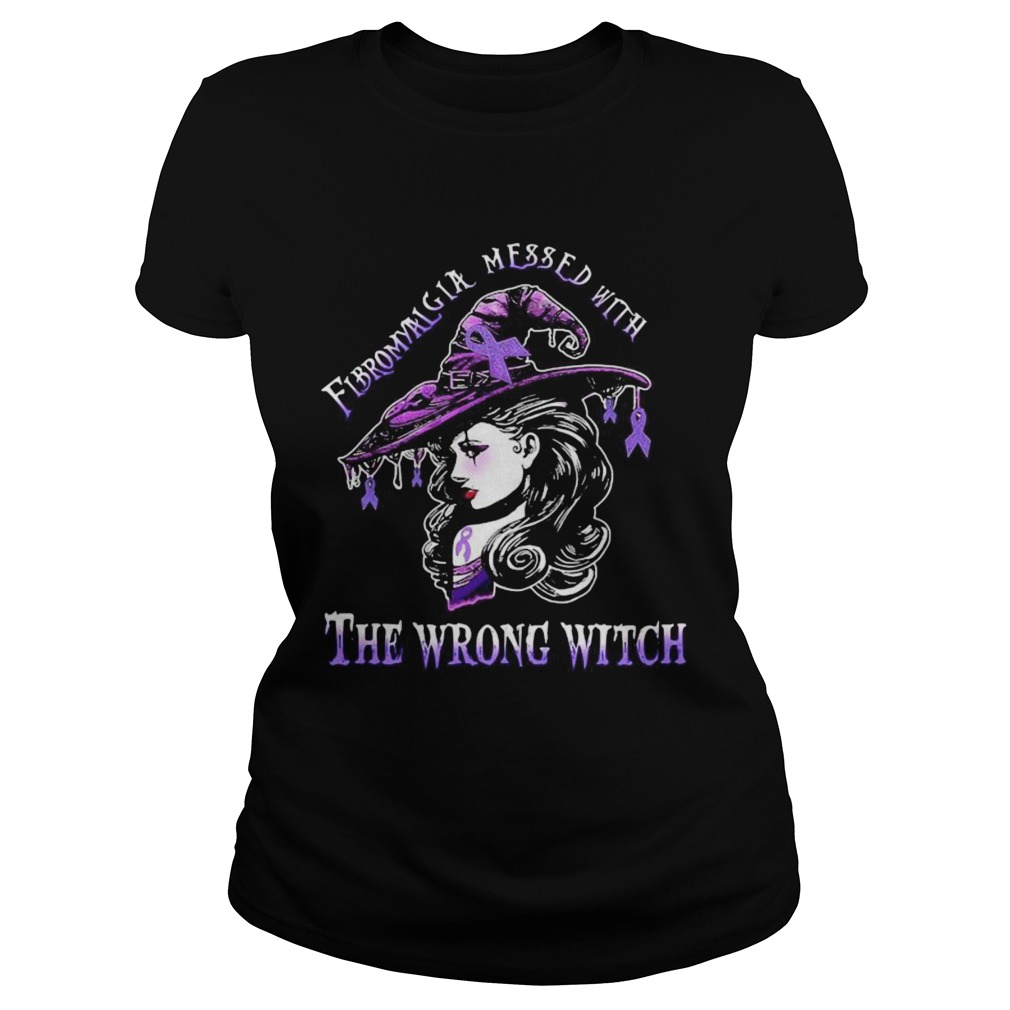 Fibromyalgia awareness wrong witch ladies halloween Classic Ladies