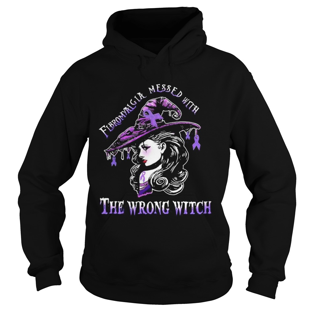 Fibromyalgia awareness wrong witch ladies halloween Hoodie