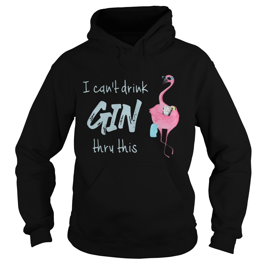Flamingo I cant drink thru this Hoodie