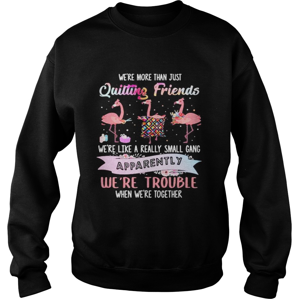 Flamingo were more than just quilting friends were like a really small gang apparently were trou Sweatshirt