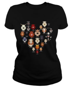 Funny Cow Heart  Classic Ladies