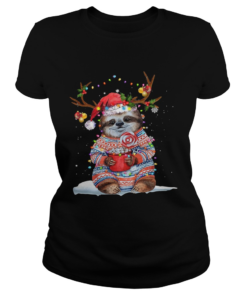 Grateful Sloth Reinder Light Christmas  Classic Ladies
