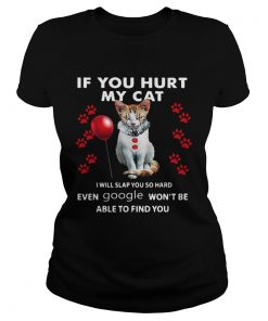 Halloween IT Cat If You Hurt My Cat I WIll Slap You So Hard  Classic Ladies