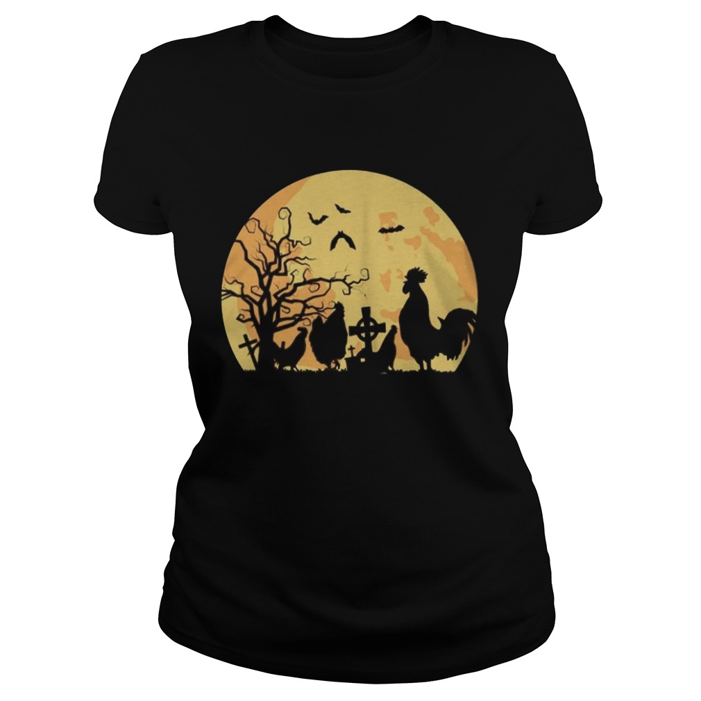 Halloween Moon Chicken Classic Ladies