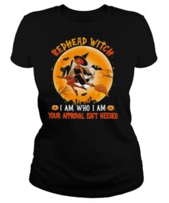 Halloween Redhead Witch I Am Who I Am Your Approval Isn’t Needed Vintage shirt