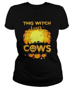 Halloween This Witch Loves Pigs Cows Pumpkins  Classic Ladies